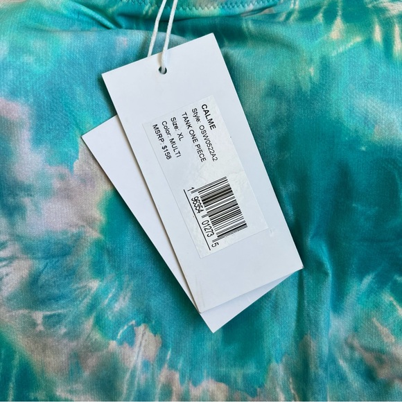 NWT Johnny Was Calme Aqua Keys
Turquoise Tie Dye One Piece Swimsuit - Picture 5 of 7